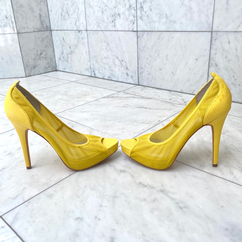Report Signature Yellow Open Toe Platform Pumps S… - image 8